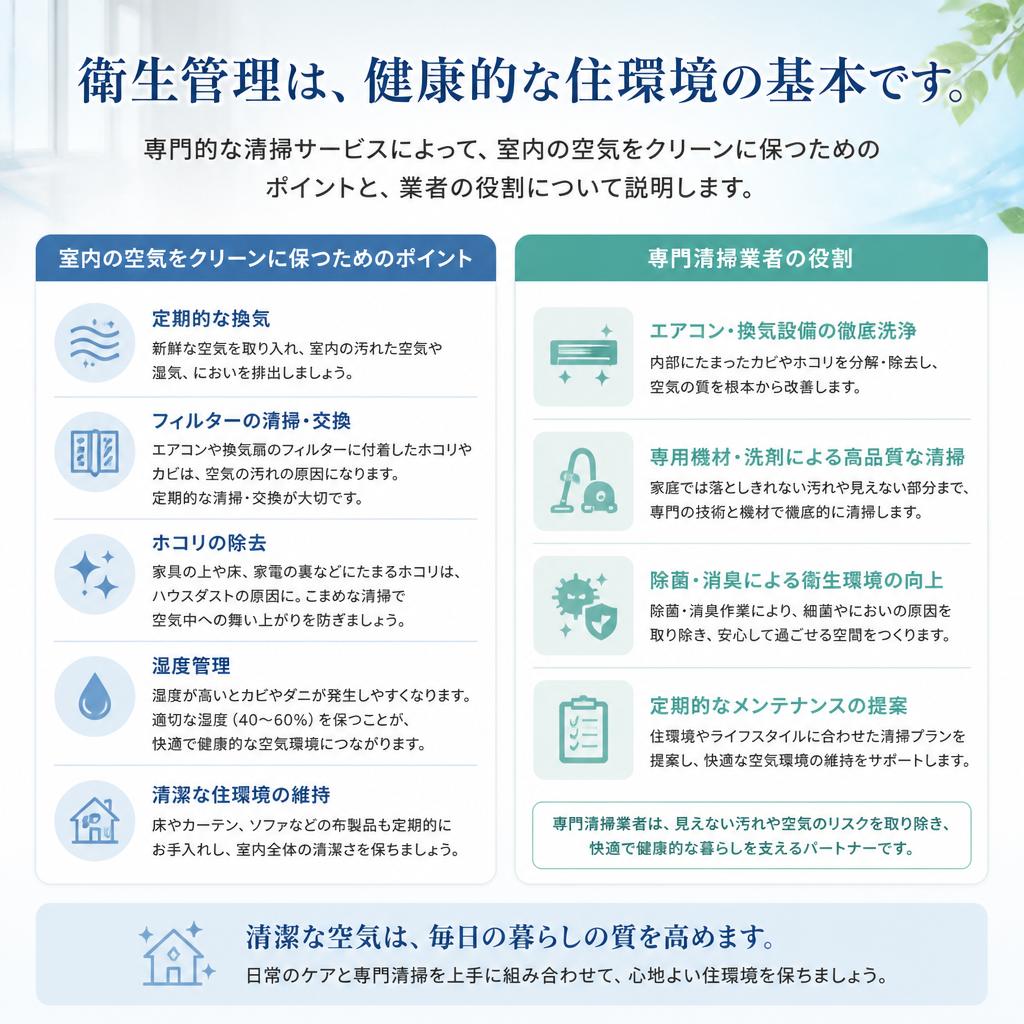 4. 衛生管理は住環境改善の鍵