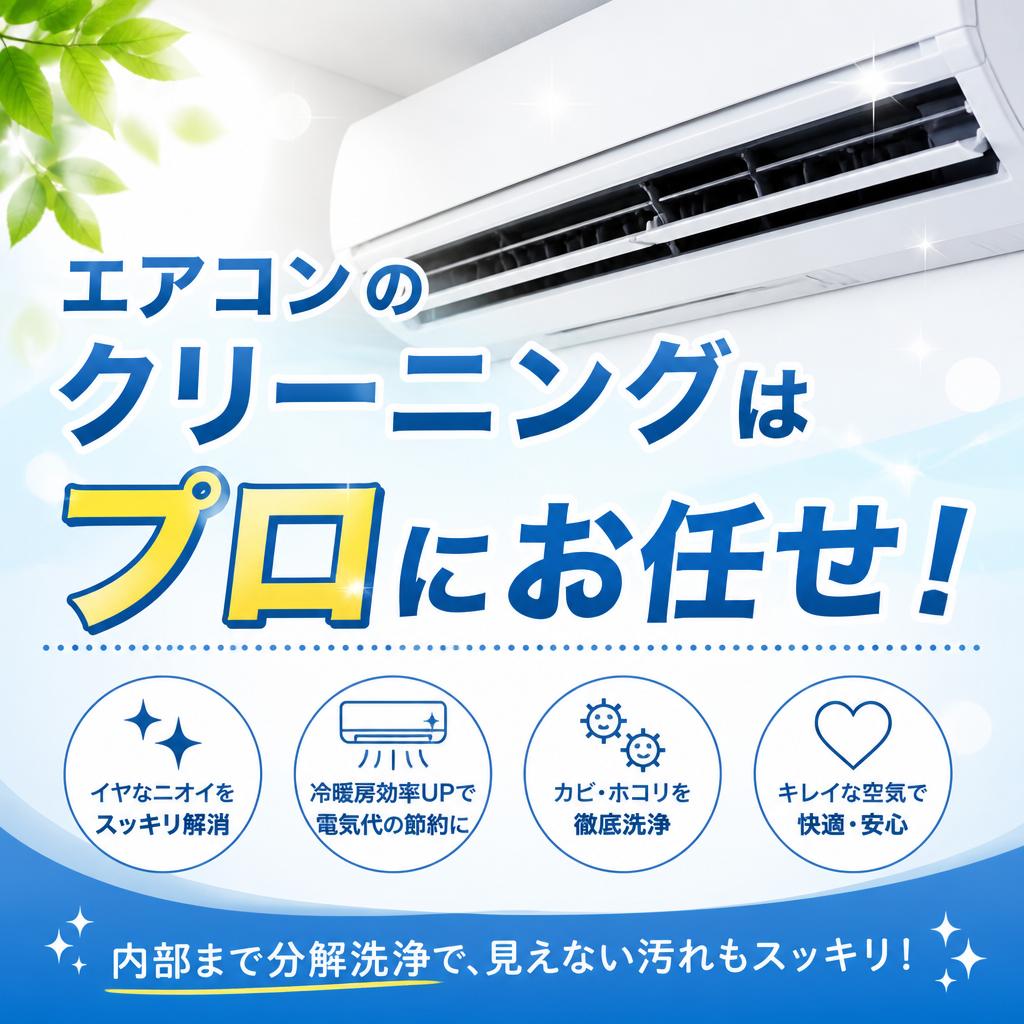 エアコンのクリーニングはプロにお任せ！