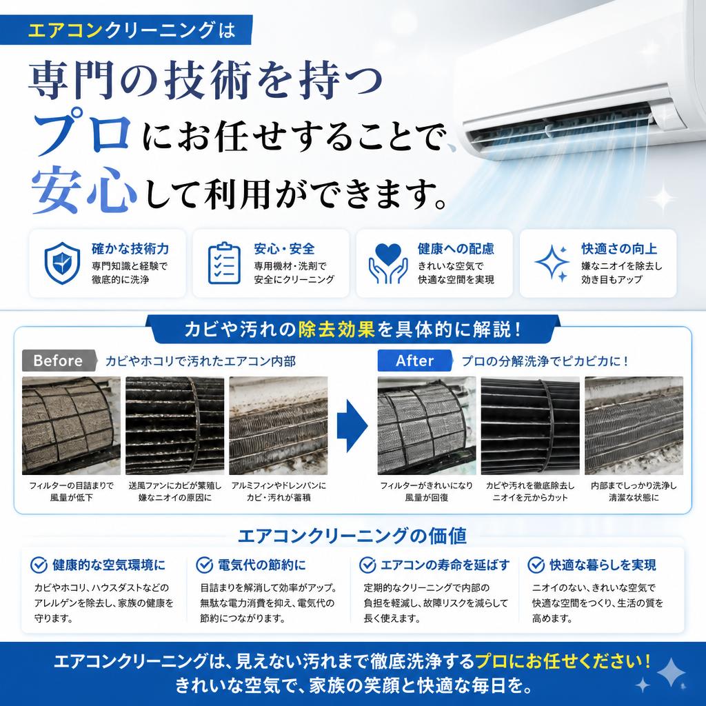 プロによるエアコンクリーニングの安心感
