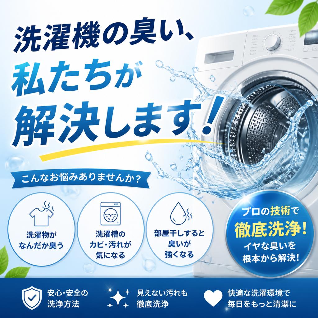 洗濯機の臭い、私たちが解決します！