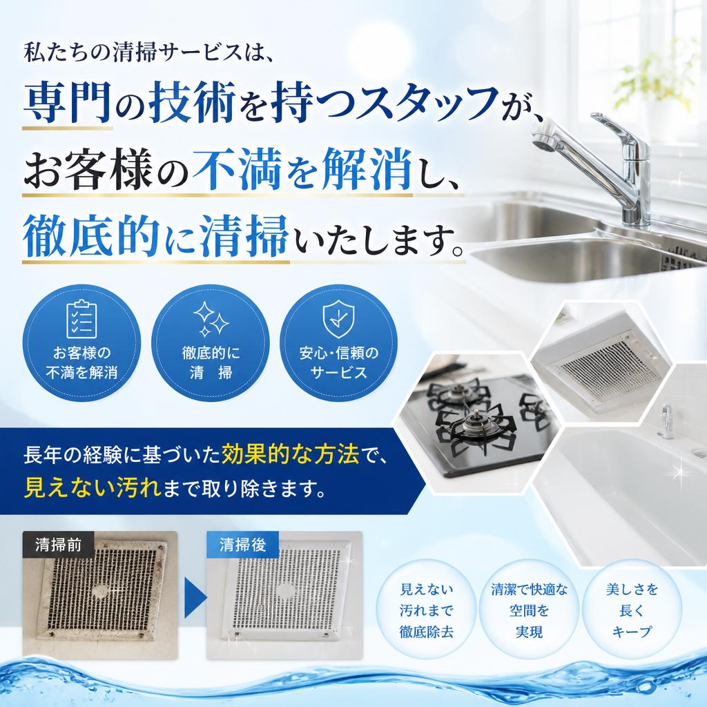 プロによる丁寧な清掃