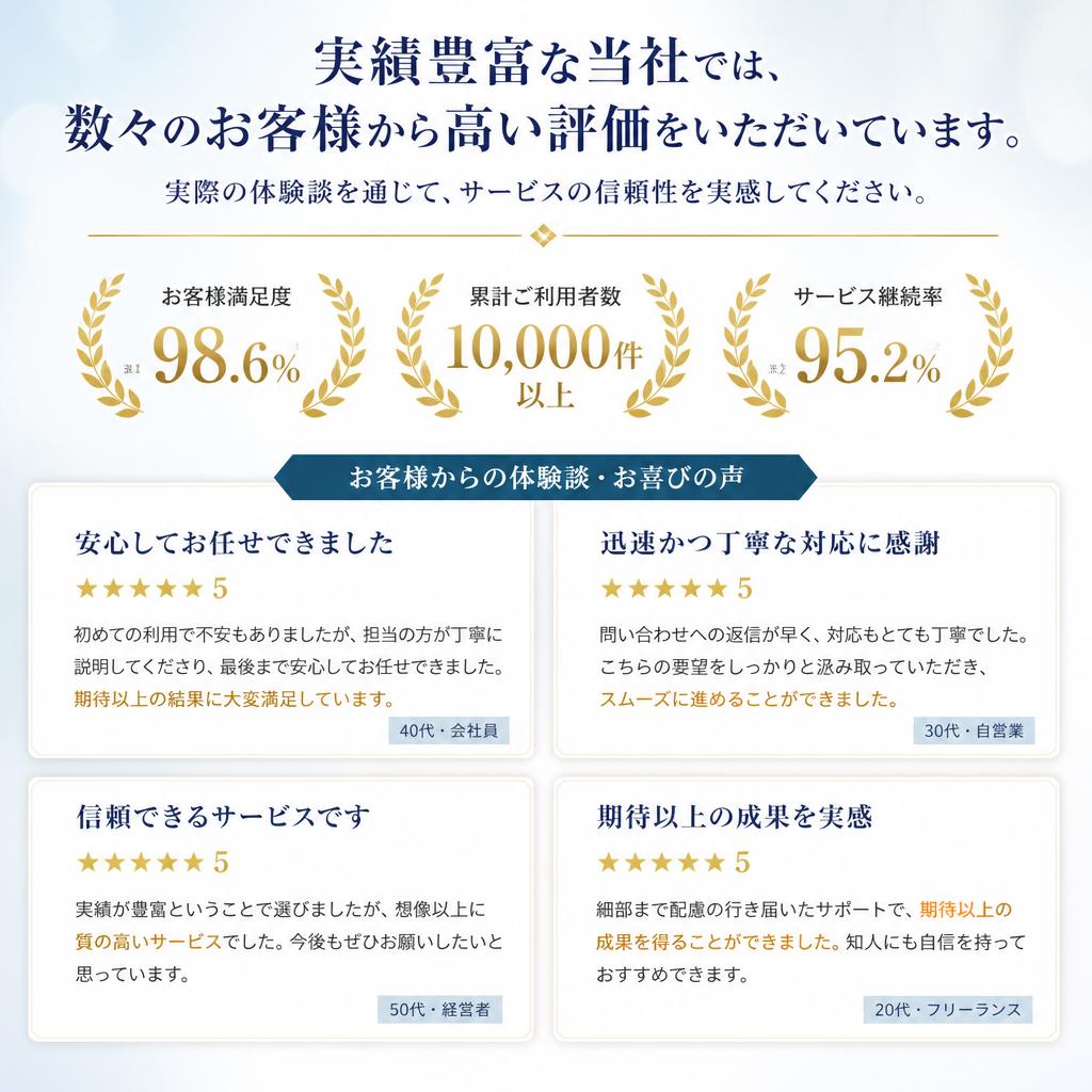 お客様の声・実績