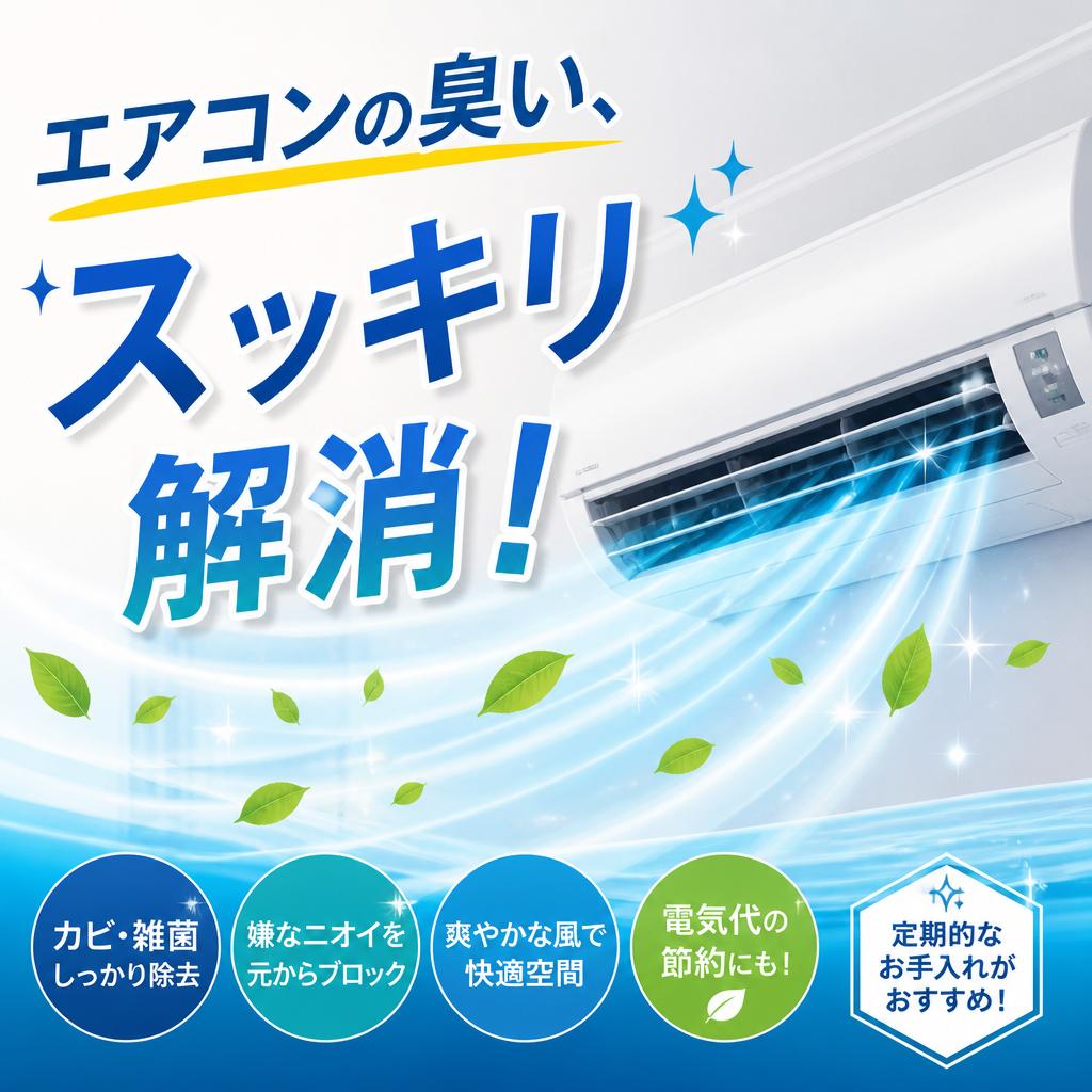 エアコンの臭い、スッキリ解消！