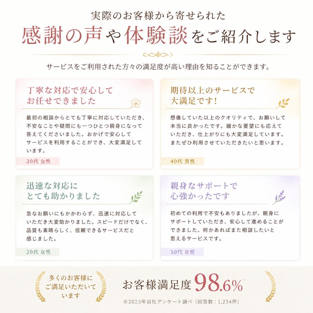 お客様の声：満足度100%のエアコンクリーニング