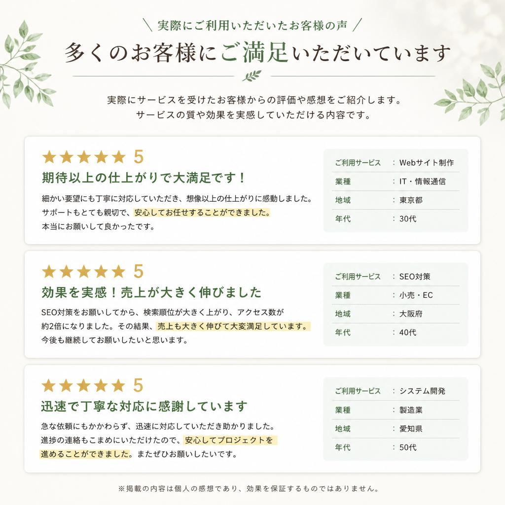 お客様の声