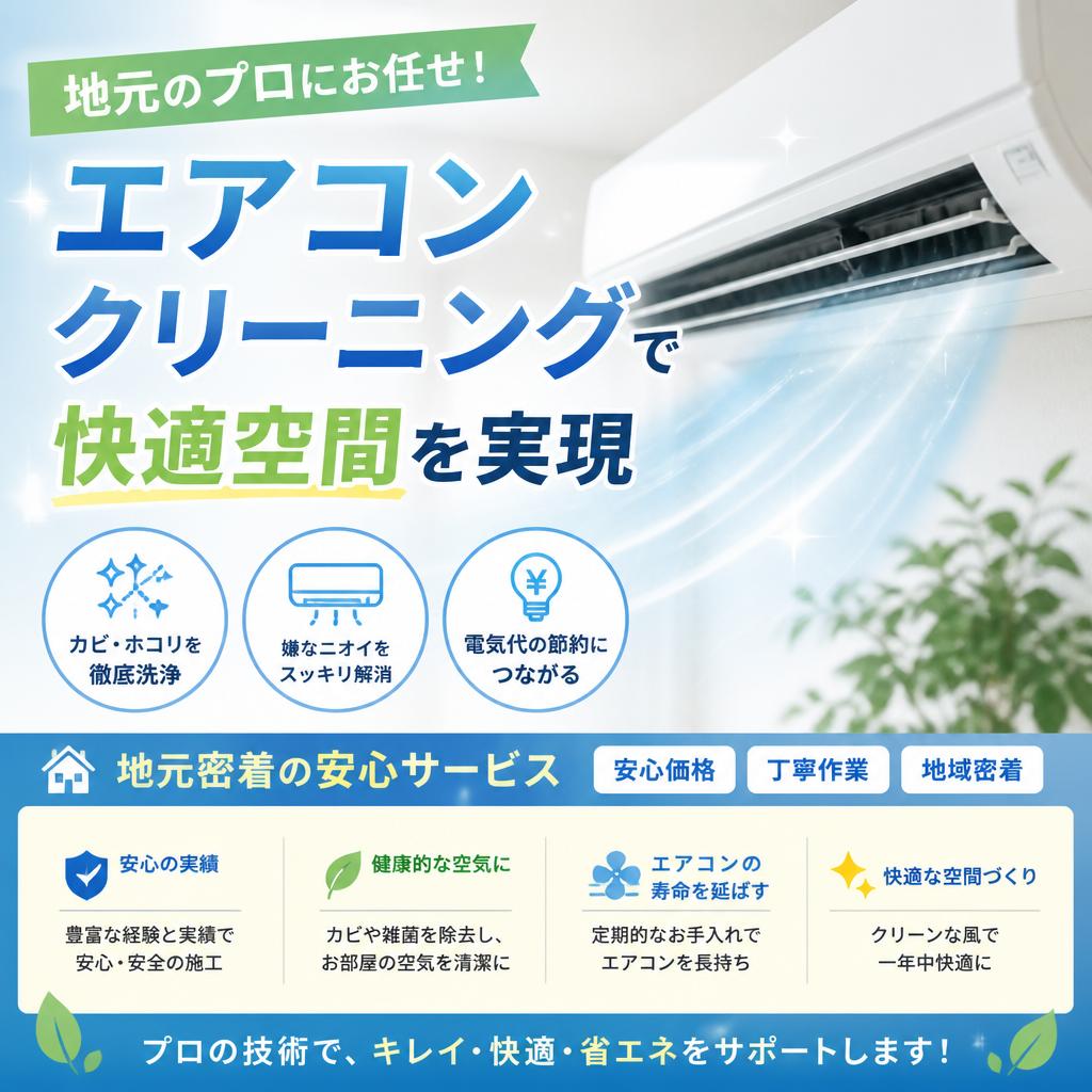 地元のプロにお任せ！エアコンクリーニングで快適空間を実現