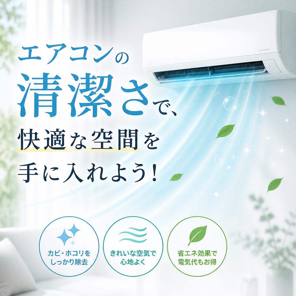 エアコンの清潔さで、快適な空間を手に入れよう！