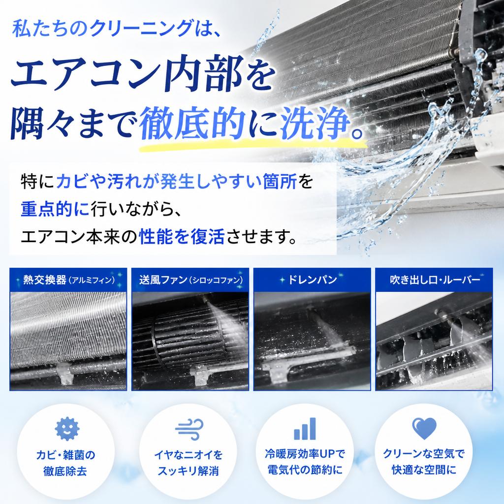 徹底した清掃プロセス