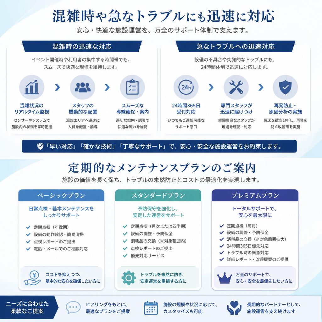 柔軟な対応とサービス