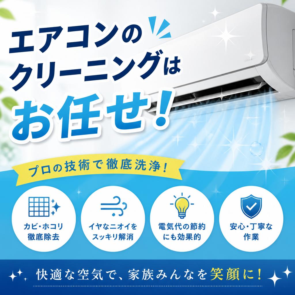 エアコンのクリーニングはお任せ！