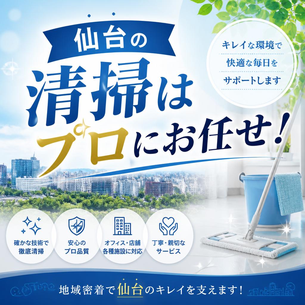 仙台の清掃はプロにお任せ！