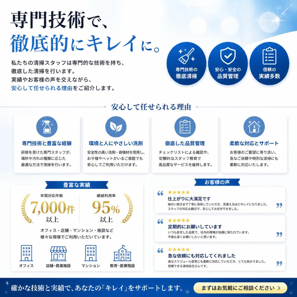 プロの清掃技術