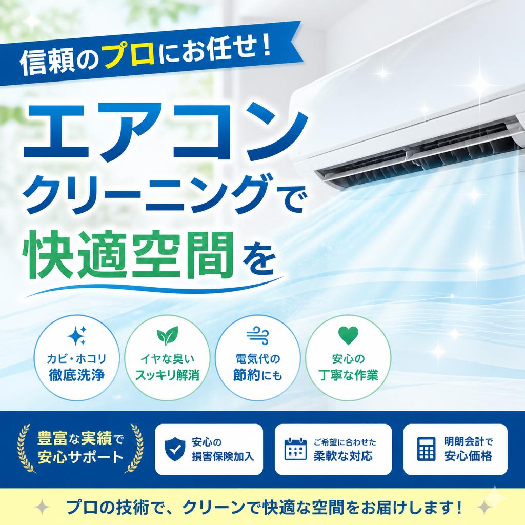 信頼のプロにお任せ！エアコンクリーニングで快適空間を