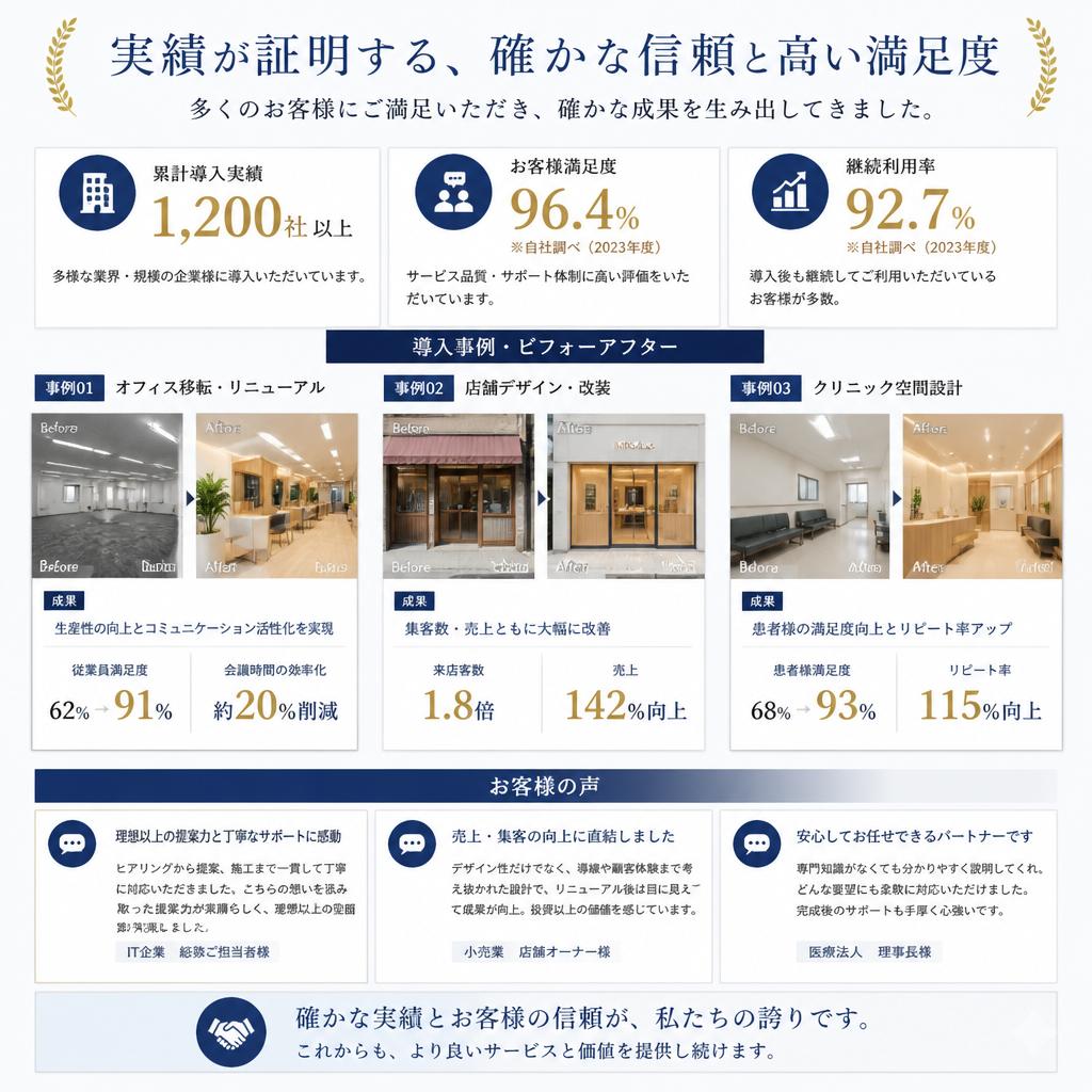 お客様の声と実績