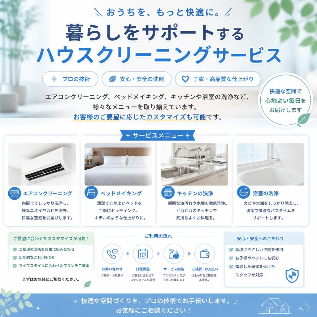 清掃メニューの紹介