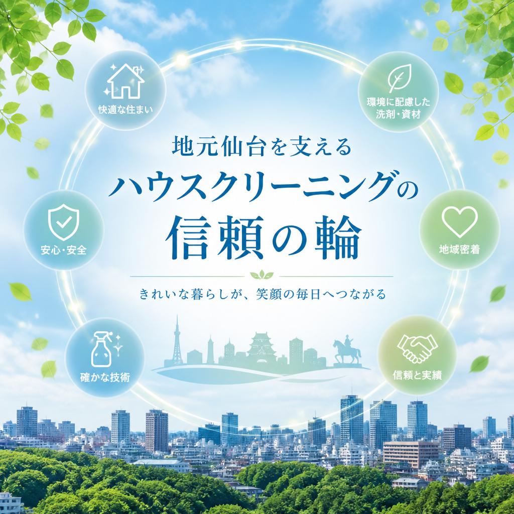 地元仙台を支えるハウスクリーニングの信頼の輪