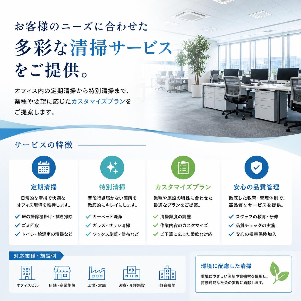 柔軟な対応と豊富なメニュー