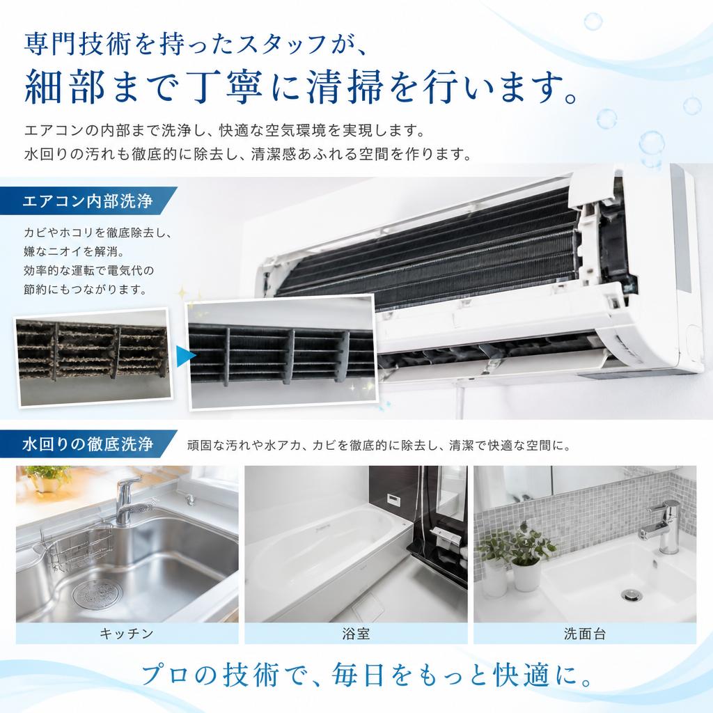 プロの技術で安心の清掃