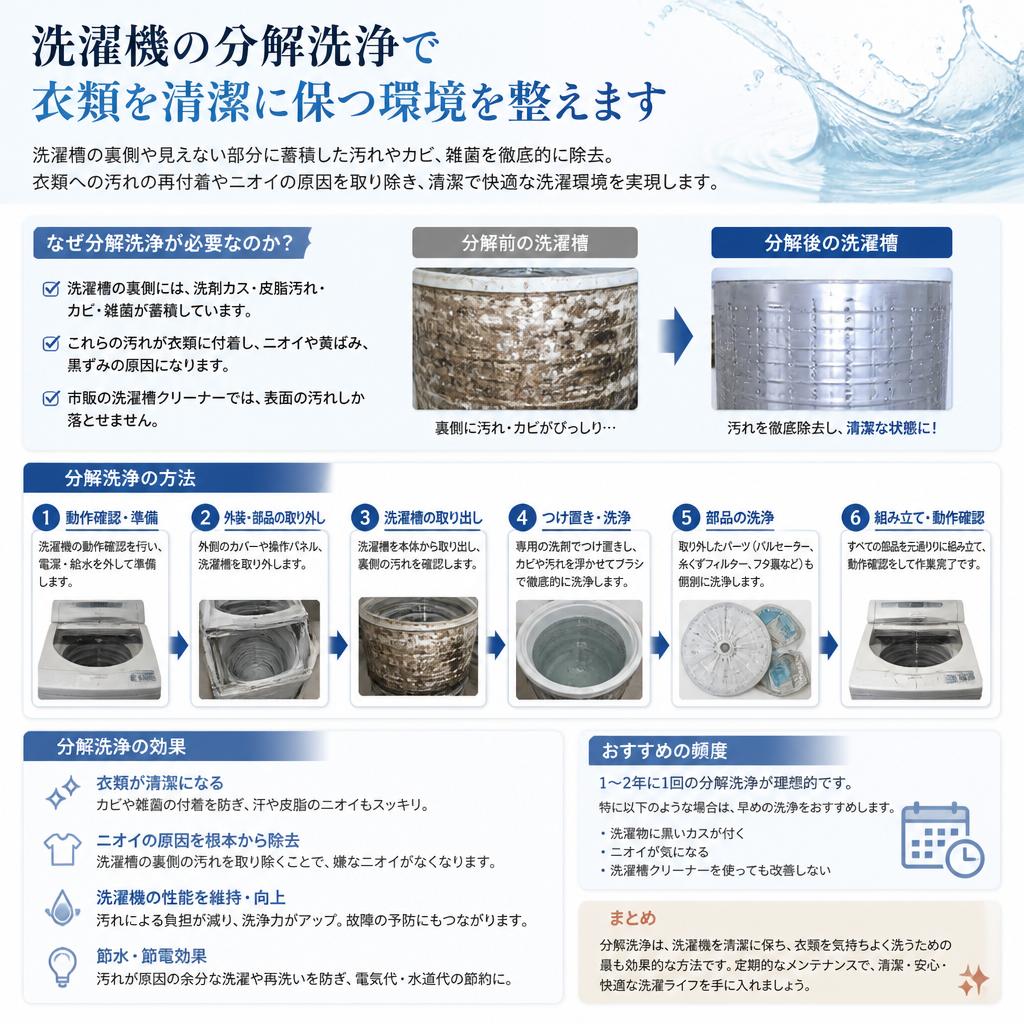5. 洗濯機のクリーニングで清潔な衣類を